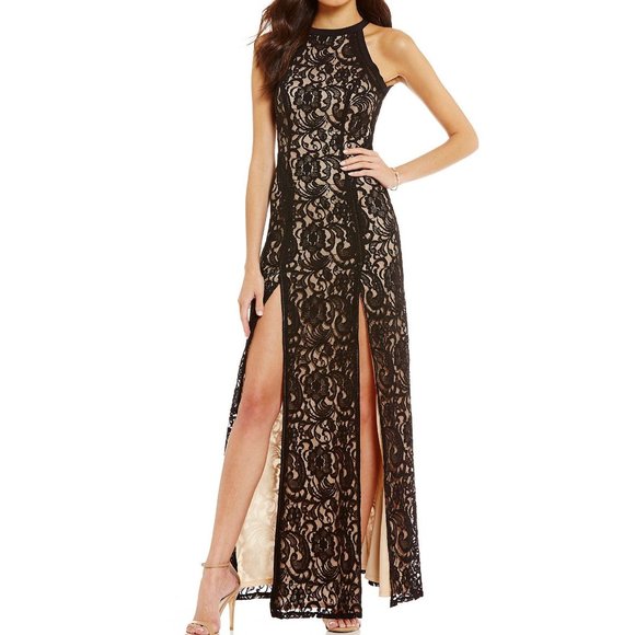 Xtraordinary Black/Nude Lace Dress - Picture 1 of 5